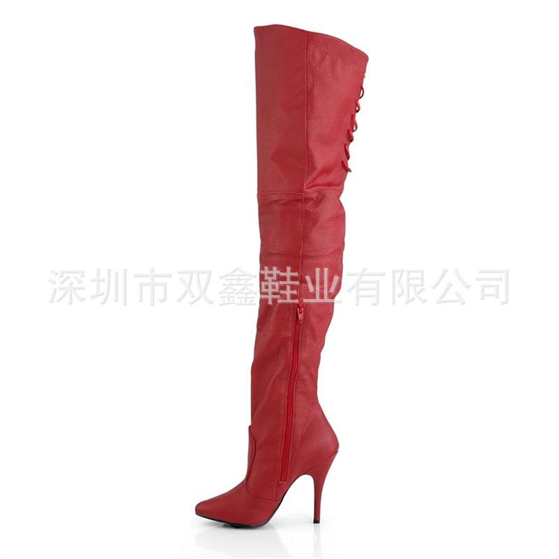 Summer round head thin heel adhesive bottom one size banquet buckle black high-top solid color fashion boots