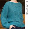ELLASSAY Women's Merino Wool Round Neck Pullover Sweater