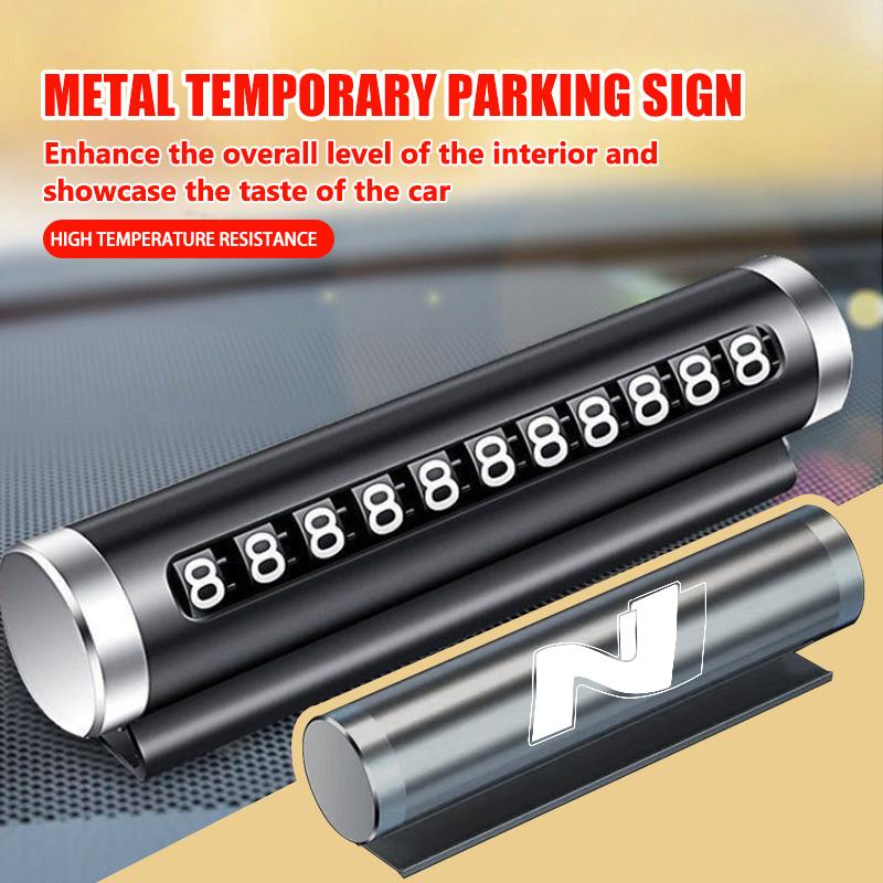 Phone Number Plate Temporary Parking Card Stickers Rotate Park Stop For Hyundai N Line i10 I10 2008 2009 2010 2011 2012 2013 B32