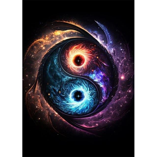 Tai Chi Yin e Yang Equilibrio Paesaggio Stampe Poster Pittura su tela Immagini moderne di arte della parete per soggiorno Camera da letto Decorazioni per la casa Senza cornice
