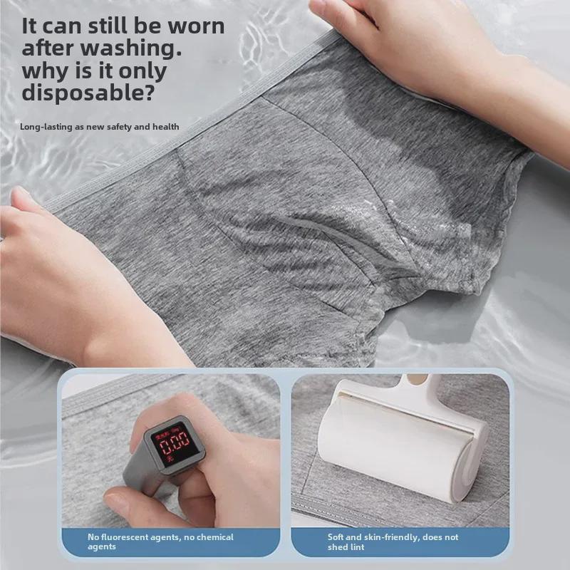 Men's Disposable Pure Cotton Boxer Shorts - Sterile, Four-Corner Design for Business Travel or Daily Use, Large Size Available