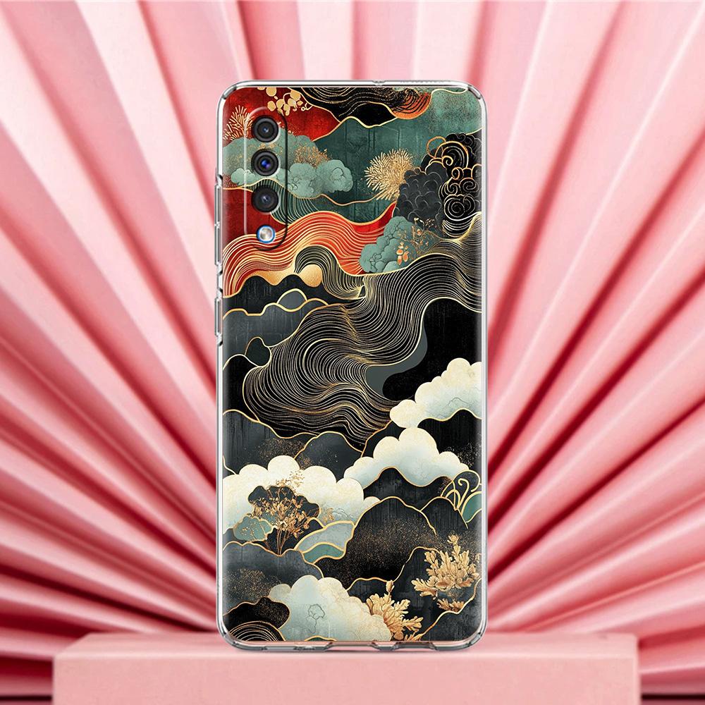 Case For Samsung A56 A36 A26 A24 A16 A14 A12 A32 A50 A70 A22 A40 A34 A54 A42 A52 5G A04s A06 Cover Japanese Style Art Japan