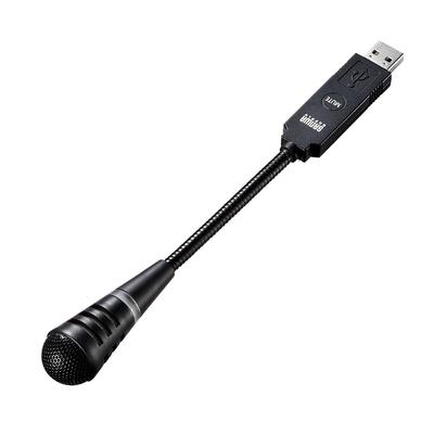 Sanwa Supply USB Mikrofon Tek Yönlü Doğrudan Fiş Tipi MM-MCU02BK