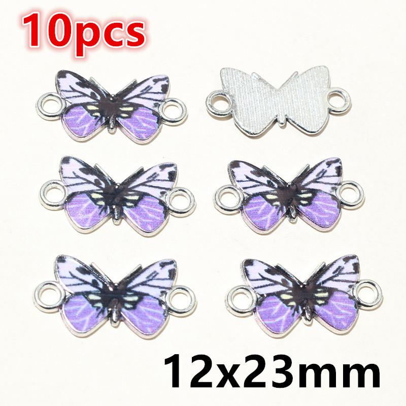 

10-20pcs Enamel Butterfly Charms Pendants DIY Jewelry Making Connector Accessories for Earrings Necklace Bracelet Findings