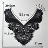 Black & White Polyester Embroidered Lace Collar for DIY Cheongsam Dress Crafting