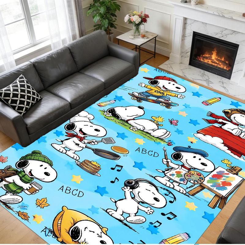 Crystal Velvet Rug Soft Non Slip Indoor Floor Mat Home DecorSnoopy Peanuts