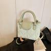 Style Bucket Korean Fashion Womens Bag Diamond Texture Shoulder Messenger Autumn 2025