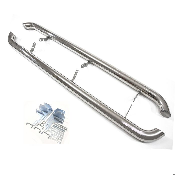 J&J Automotive | Tubes Marche-Pieds Latéraux Marche Pieds Compatible Avec Volkswagen Amarok 2010-2016 / Depuis 2016, 2 Pcs