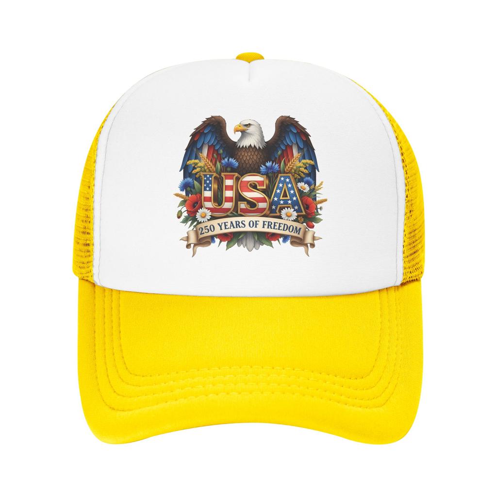Years of Freedom Mesh Baseball Cap Adult Sport Sun Caps Independence Day Hats Adjustable Summer Trucker Caps