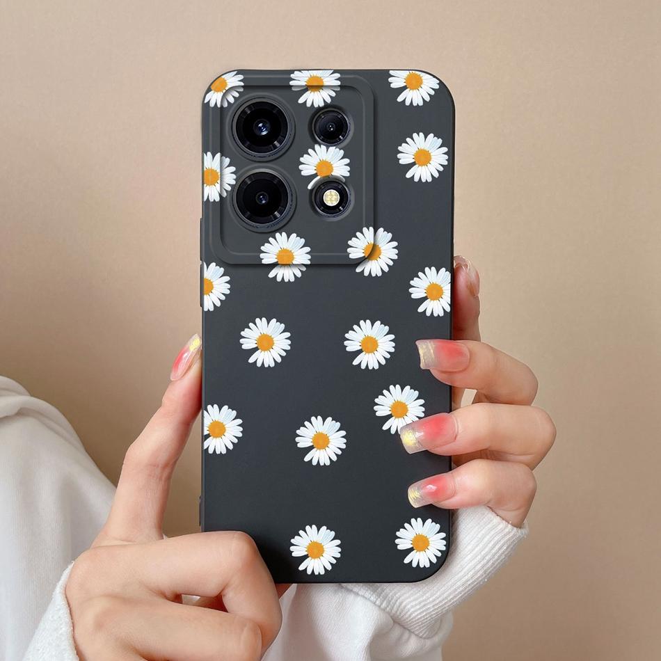Case For Infinix Note 30 Pro Vip 30i Flower Soft Liquid Silicone Camera Lens Protection Back Cover For Infinix Note30 30 i Coque
