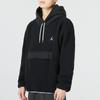 Jordan Color Block Drawstring Faux Lambswool Patchwork Fleece Hoodie Men Hoodie Black DV1587-010