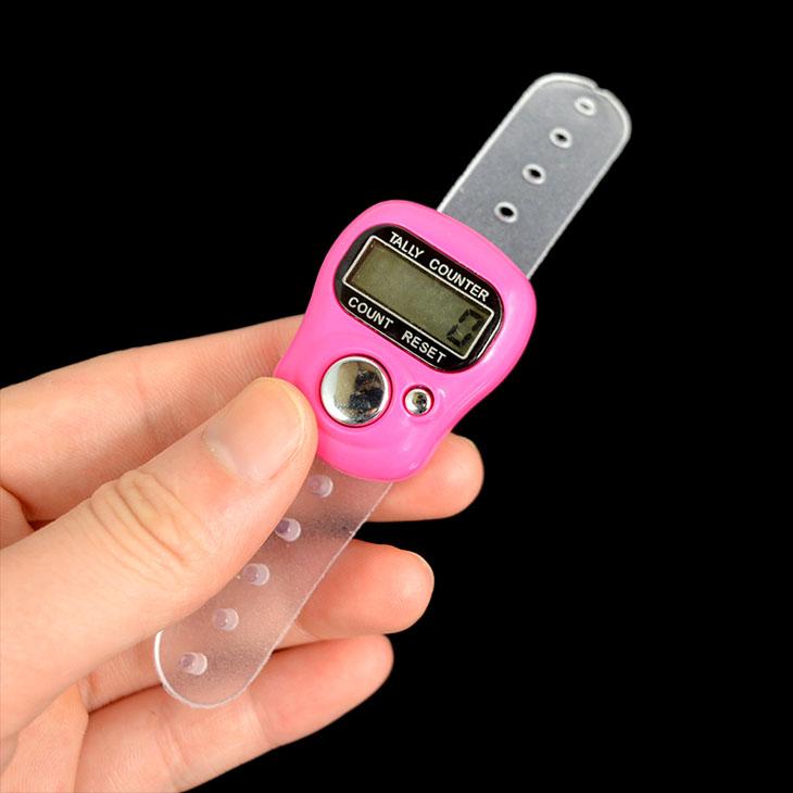 1Pcs Mini Digital Hand Ring Tally Counter LCD Screen Display Electronic Finger Counter W2F 1