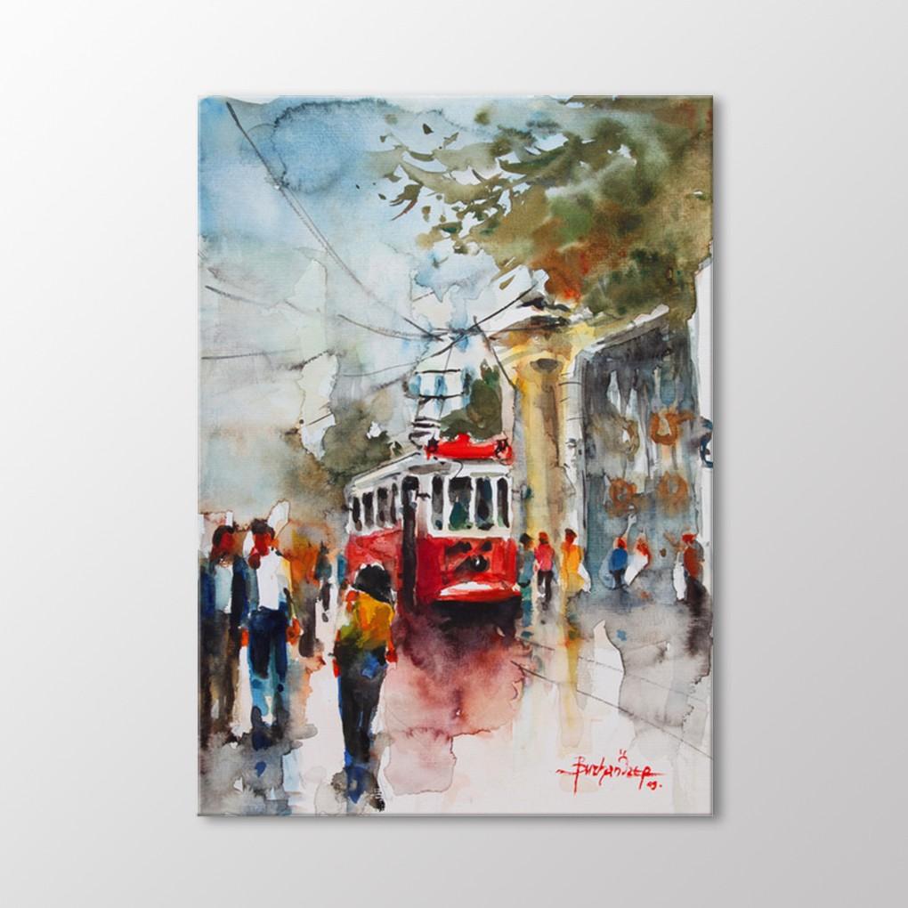 

Акварельная Живопись Трамвай