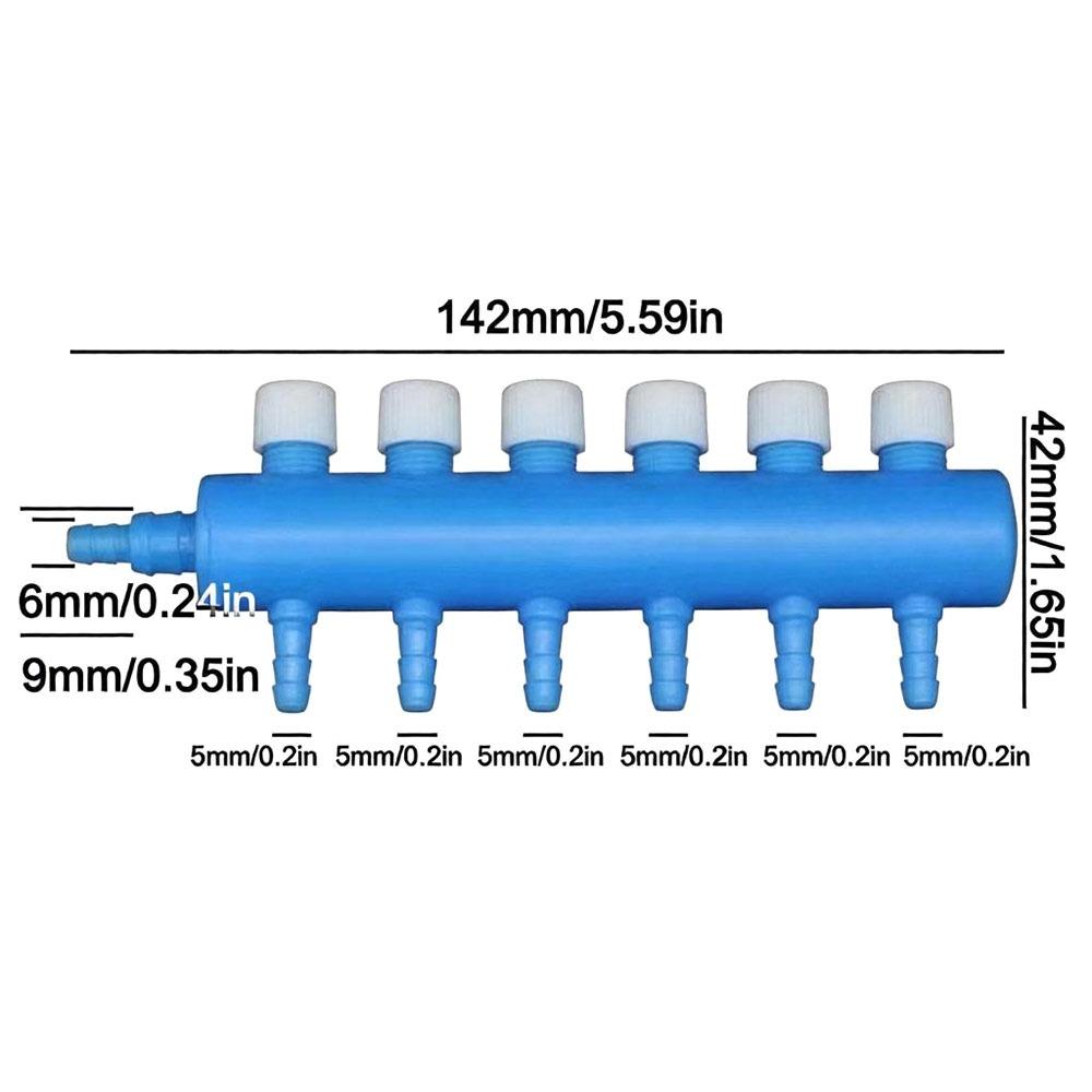 Multi Outlet Air Flow Control Valve Adjustable Aquarium Air Splitter Aquarium Aeration