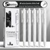 Japanese Style Press-Type White and Black Pen Set with Brush Stroke Tip, Smooth 0.5mm Black Ink for Students