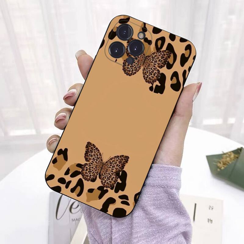 FHNBLJ Fashion Leopard Print Phone Case For iPhone 14 11 12 13 Mini Pro Max 8 7 6 6S Plus X SE 2020 XR XS Funda Case