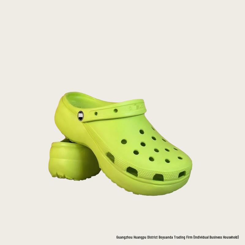 Women's Summer 2025 Thick-Soled Cloud Hole Beach Sandals with Inner Lift