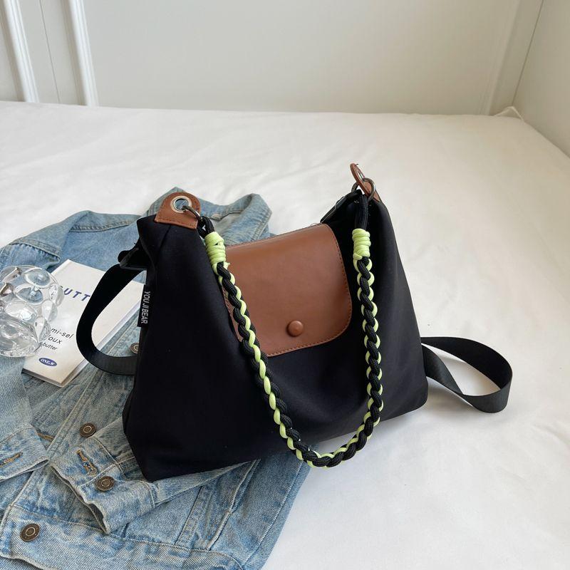 

Fancy Canvas Bag Crossbody Large Capacity Tote Bag for Women 2025 New Arrival Work Work Clothing Niche Designer Black