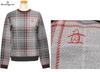 Crew Neck Sweater Kinloch Anderson Tartan Check Stylish Golf MGWWJL03 GYRD [Munsingwear] Women's (Gray Red)