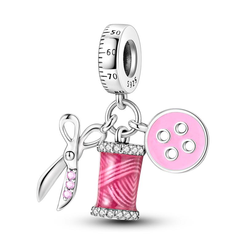 Fit Original Bracelet Charms Diy 925 Silver Coffee Palette Music Charm Beads Jewelry Gift For Women