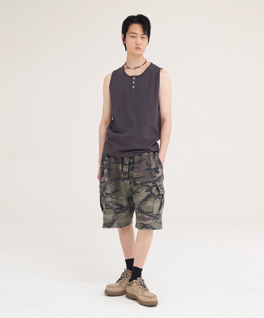 Akesi Soldiers Cargo Sweat Shorts_Khaki