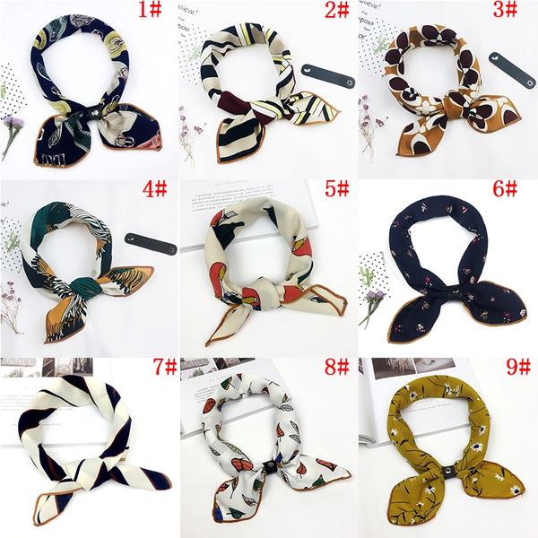 High Women Wrap Stylish Bandanas Soft Shawl Stewardess Scarf Square Silk Satin High Women Wrap Stylish Bandanas Soft Shawl Stewardess Scarf Square Silk Satin