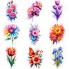 9 Stück Temporäre Tattoos Temporäre Tattoo-Aufkleber Blaue Blumen Schmetterling Rose Für Mädchen Damen Brust