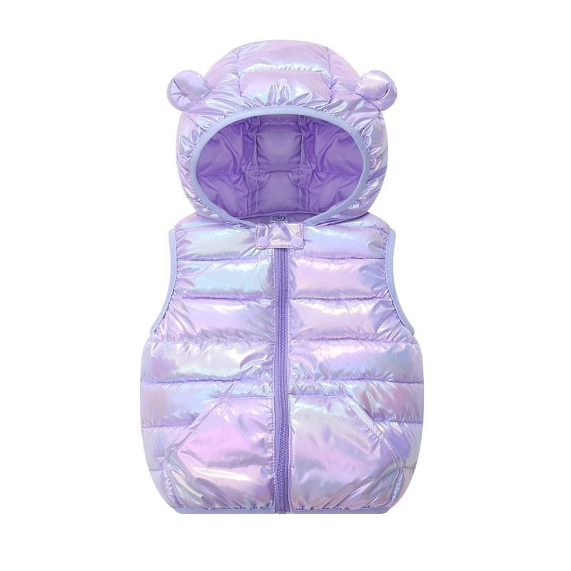 2026 Kids Lightweight Puffer Vest Boys Girls Warm Winter Sleeveless Jacket Nylon Outer Shell Ages 3-8 80-120cm