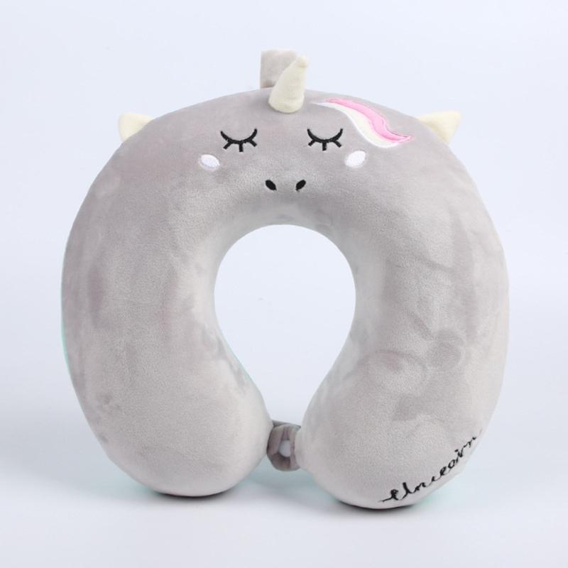 Set Cuscino da Viaggio per il Collo e Mascherina per gli Occhi con Unicorno a Forma di U per Ufficio Viaggio Riposo Cuscino Morbido per Donne Uomini Bambini Assistenza Sanitaria