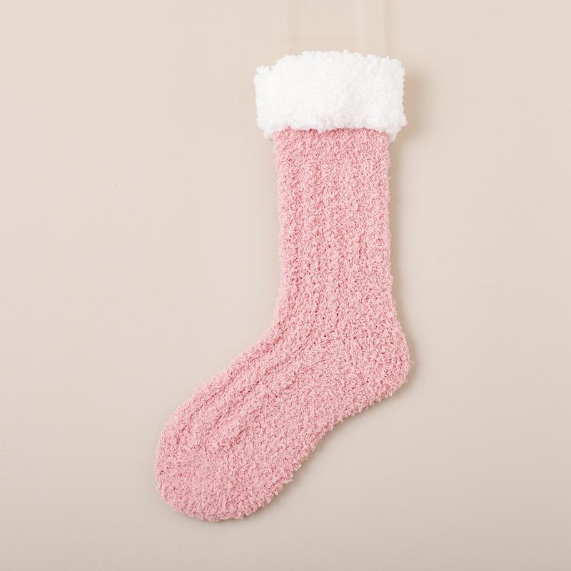 

10Pair Coral Fleece Socks Women S Winter Fleece Thickened Thermal Floor Socks Home Sleep Plush Snow Confinement Socks Women S Socks One size fits all розовый