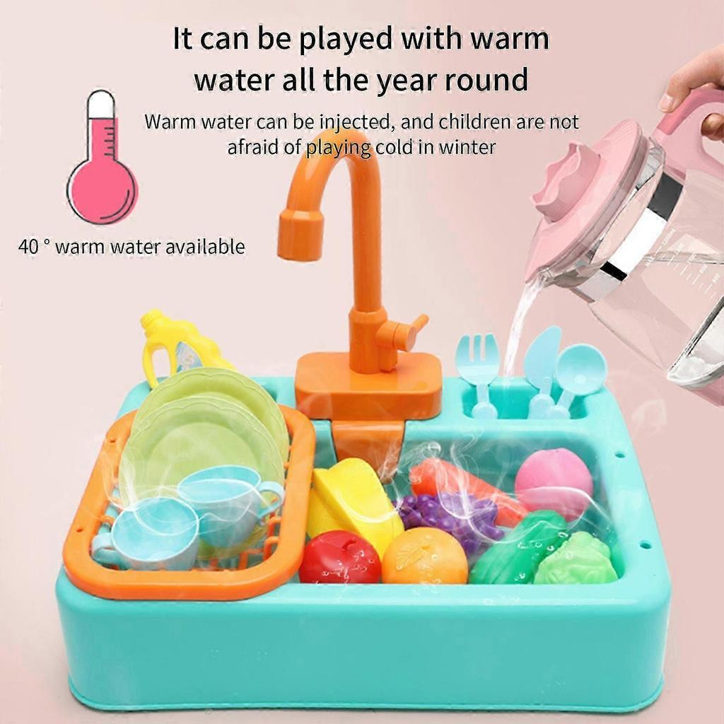 Analog Electric Dishwasher Sink Children's Role Playing Kitchen Set Toys Kids toy  Pretend Play accessory [jkw]