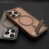 Applicable To iPhone16 Gold Shield Skin Sensing Magnetic Mobile Phone Case Apple 15Pro Integrated Metal Bracket Protective Case