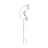 Bees Garden Stake with Bells Wrought-Iron Metal Lawn Decor Rustic for Homeowners