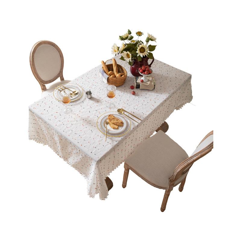 Lace Tablecloth Decor Photo Background Cream Aesthetic Candy Tulle Dining Table Cover