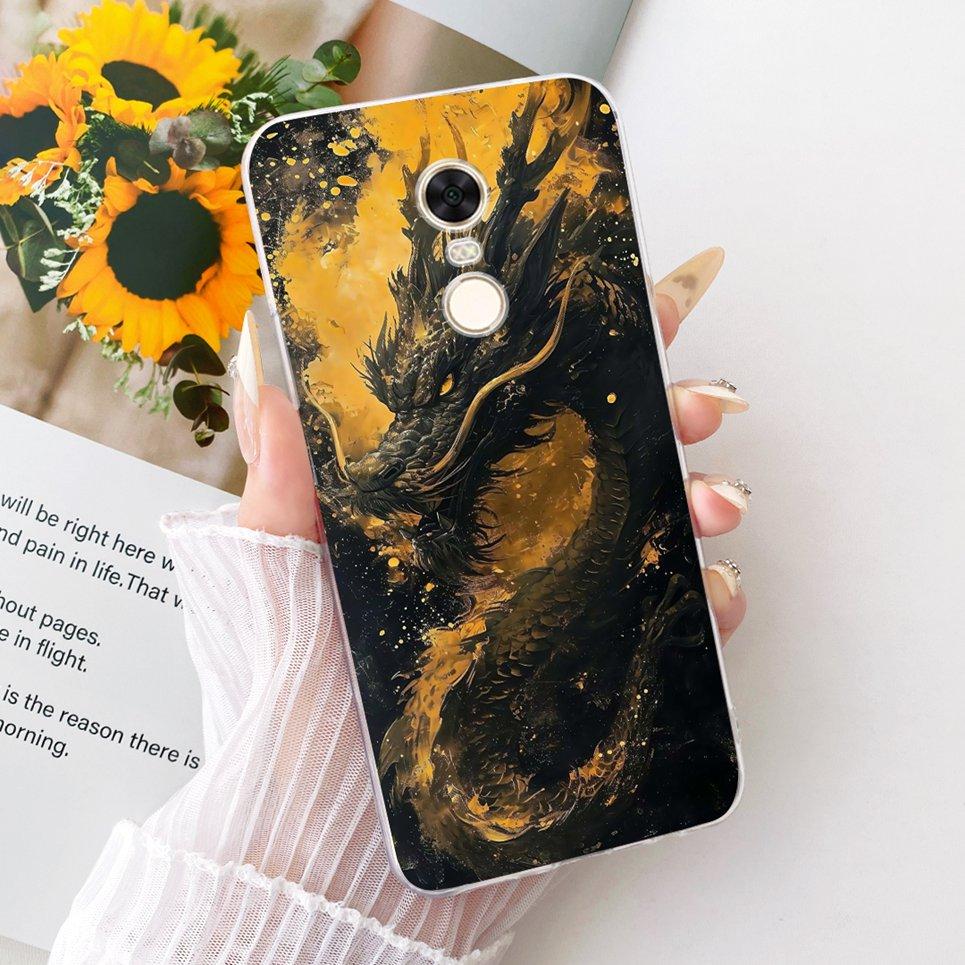 For Xiaomi Redmi 5 Plus 5Plus Redmi5 Phone Case Chinese Dragon Cute Cat Cartoon Pattern Casing Soft Clear Silicone Back Cover