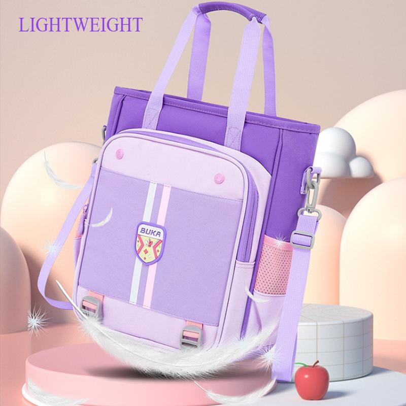 BUKA 2025 Summer New Pupil Portable Tutoring Bag Lightweight Multi-purpose Kid's Bags Wear-resistant Oxford Student Homework Storage Bag Art Package