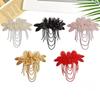 Fashion Beaded Detachable Tassel Flower Patch DIY Sewing Applique for Clothes Shoe Bag Craft Decor 1Pcs