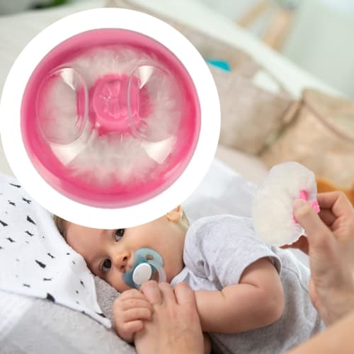 Domezen Body Powder Puff & Container - Baby Powder Box with Included Puff for After-Bath Skincare - Portable, Everyday Care, Travel Essentials for Bab