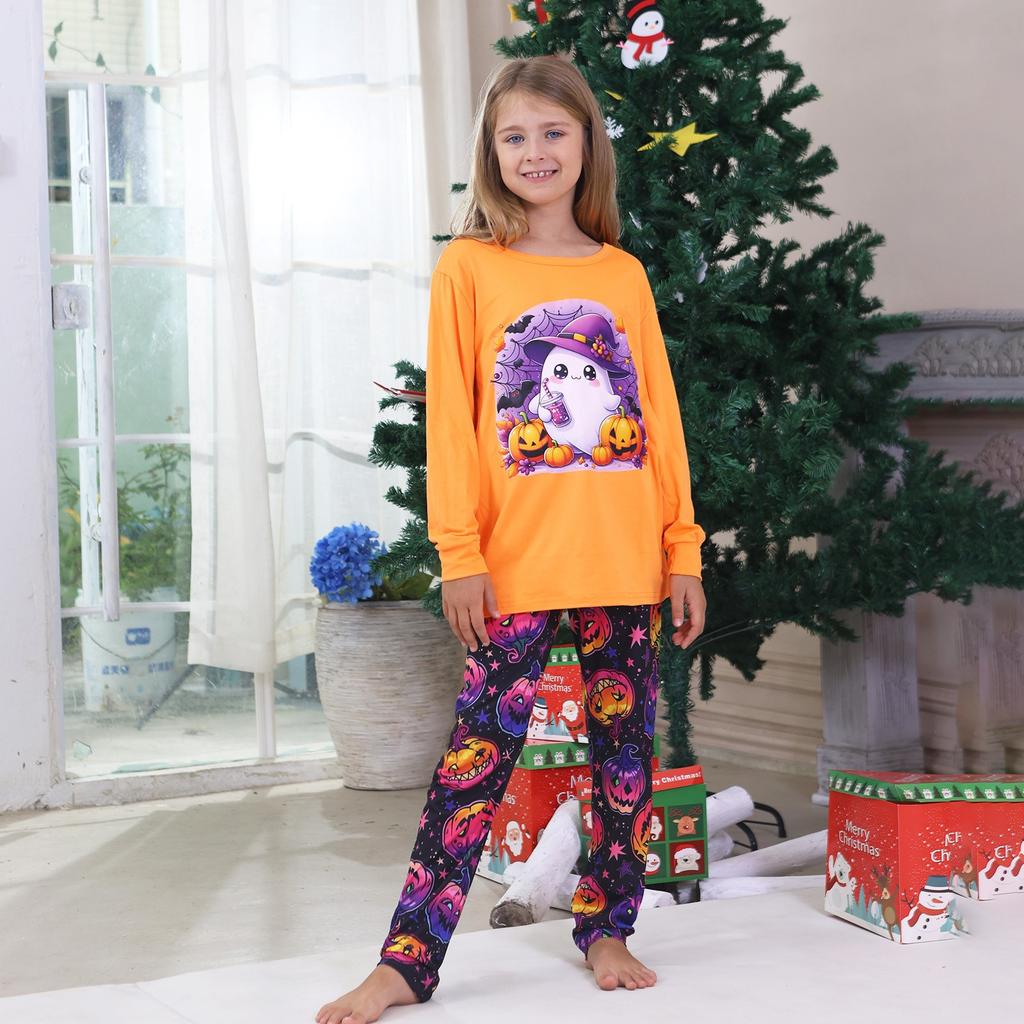 Prints Family Matching Long Sleeve Tops+Pants Set Family Matching Sets