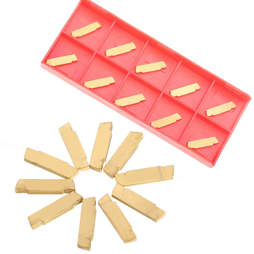 10pc MGMN200-G Carbide Inserts for MGEHR//MGIVR Grooving Cut-off Tool Kit