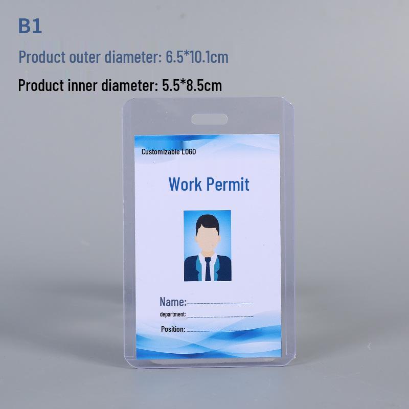 Customized Transparent PVC ID Card Holder with Lanyard for Events and Conferences