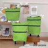 Portable Folding Shopping Cart with Wheels - Lightweight Trolley for Express Delivery