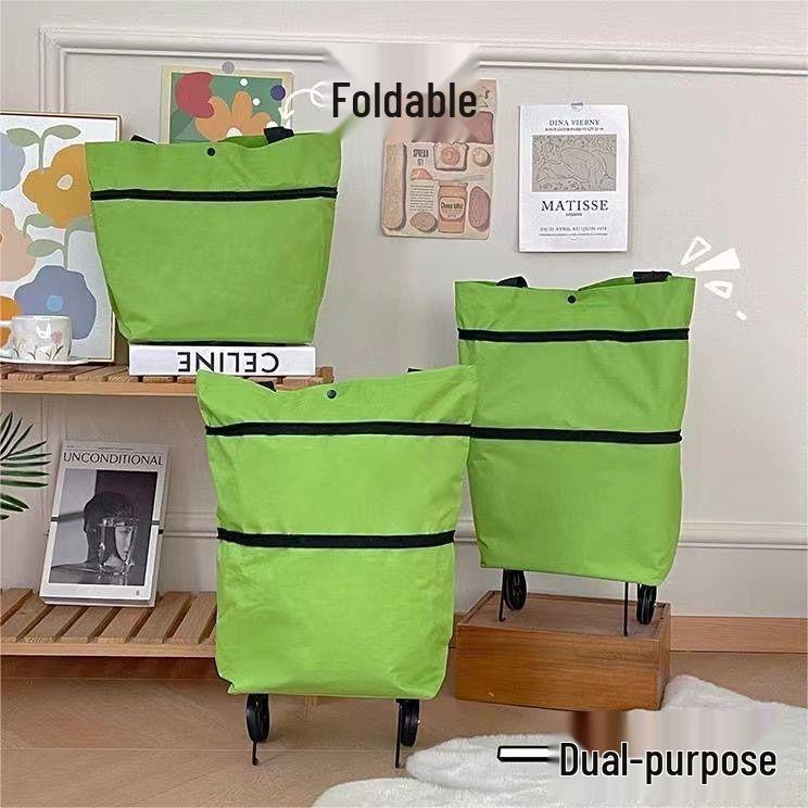Portable Folding Shopping Cart with Wheels - Lightweight Trolley for Express Delivery