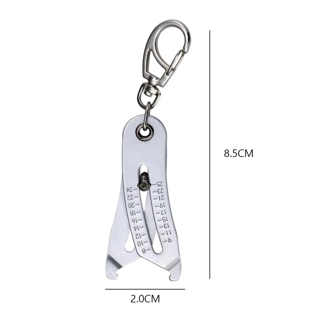 Nut Bolt Head Size Catcher Keychain Stainless Steel Nut Bolt Head Size Collector Precise Thread Size Checker for DIY