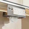 Wall Mounted Tissue Box With Storage Shelf Kitchen Roll Dispenser For Cling Film Towels and Seasoning Jars Space Saving