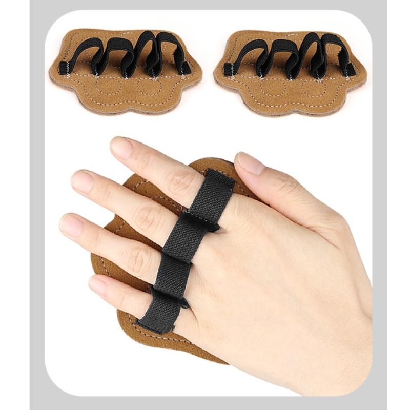 Breathable Finger Sports Palms Protectors Grip Pad For Fitness Training Cowhides Leather Construction Light Support