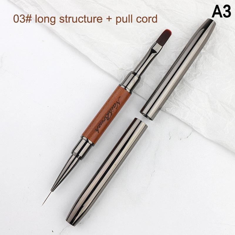 

Сандаловое дерево Двусторонний клей-карандаш для ногтей Кисть для УФ-геля Кисть для нейл-арта для рисования Гель для наращивания Кисть для линии ногтей Инструмент для маникюра as the picture