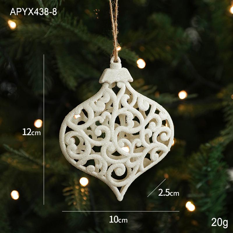 White Plastic Christmas Ornaments: Reindeer and Star Shapes for Tree Décor