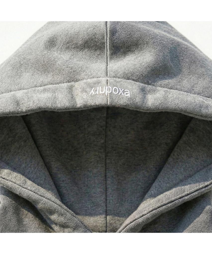 Extraordinary Camo Fill Logo Zip-Up Hoodie Melange Gray