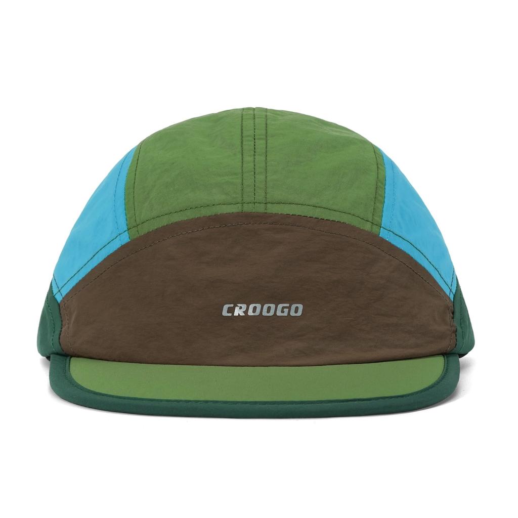 Clakllie Umpire Cap Men Women Lightweight Water Repellent 5 Panel Short Brim Brown Army Green